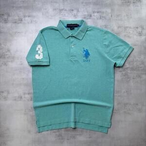 Y2K Teal U.S. Polo Assn Big Pony Polo Shirt